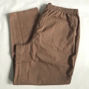 New Denim & Co Brown Pull-on Tan Pants Size 2X